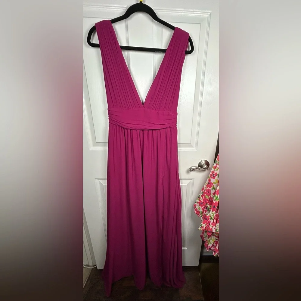 Lulus Heavenly Hues Magenta Maxi Dress Size Small NWOT - Picture 12 of 14